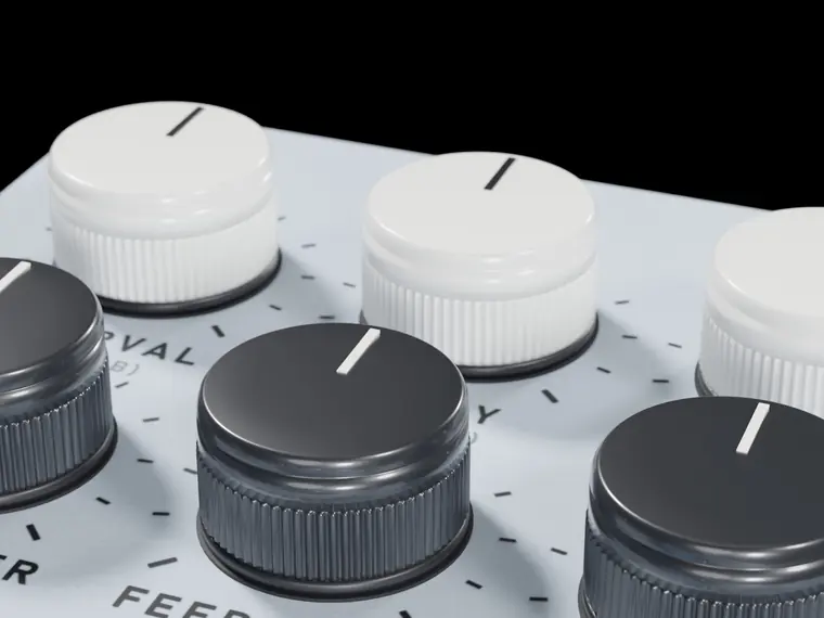 FROST pedal, detail of its controls